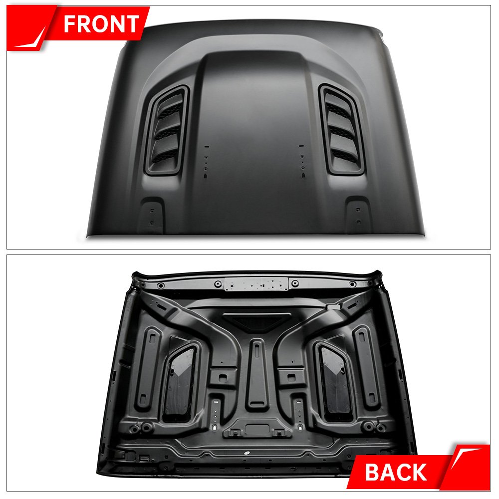 Jeep Gladiator JT vented hood — front and underside studio view
